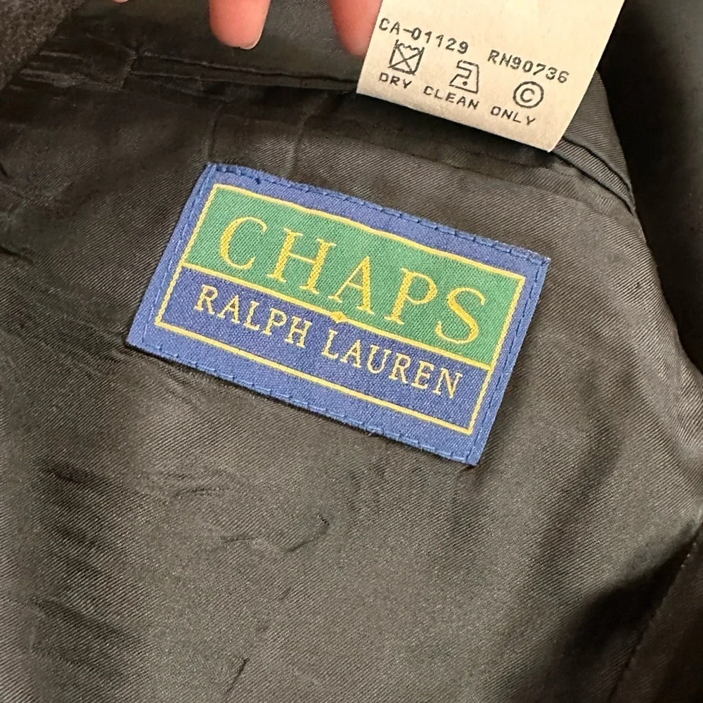 CHAPS Ralph Lauren Pure Wool Blazer Charcoal Grey Classic Tailored Canada 42R